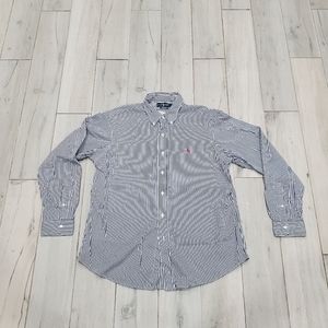 Ralp Lauren Polo Stripe Long Sleeve Dress Shirt